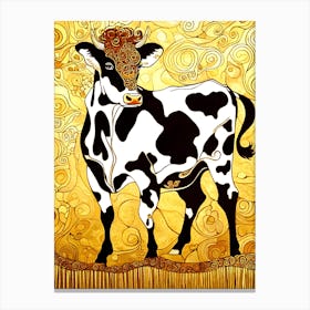 Holy Cow in the Style of Gustav Klimt Canvas Print