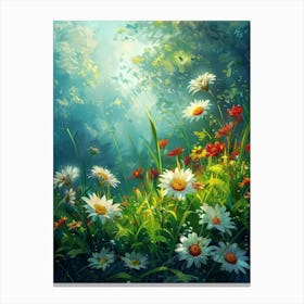 Daisies In The Meadow 9 Canvas Print