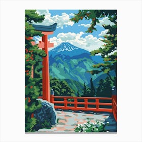 Nikko Japan 4 Colourful Illustration Canvas Print