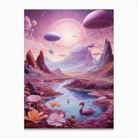 Aliens In Space Canvas Print