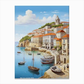 Portugal, Atlantic Ocean beach. Canvas Print