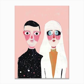 Couple In Space Canvas Print