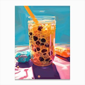 Bubble Tea Oil Painting 4 Canvas Print