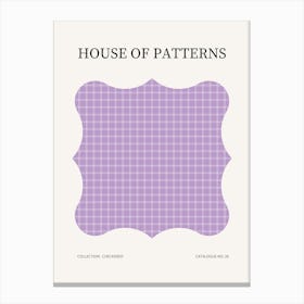 Checkered Pattern Poster 27 Canvas Print