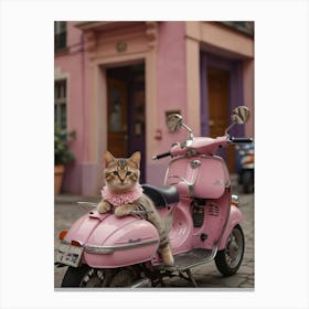 Pink Vespa 3 Canvas Print