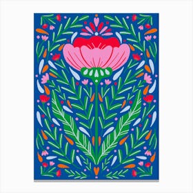 Bold Symmetrical Florals Canvas Print