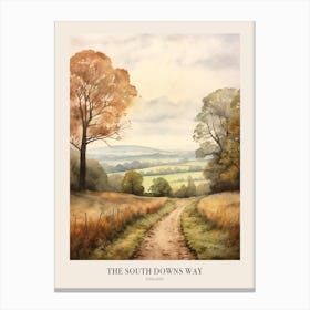 The South Downs Way England Uk Trail Poster Canvas Print