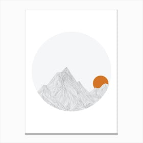 Mountain and Sun 1 Canvas Print