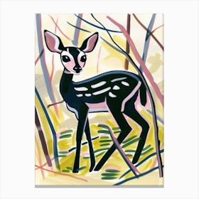 Fawn Illustration 2 Canvas Print