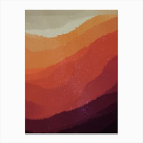 Minimal art abstract watercolor painting of evening sky light Canvas Print