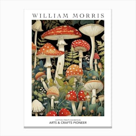 William Morris Print Mushrooms Poster Vintage Wall Art Textiles Art Vintage Poster Canvas Print