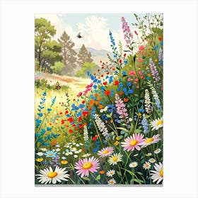 Wildflowers In The Meadow 3 Canvas Print