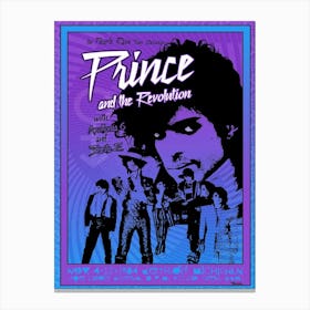 The Purple Rain Tour Starring Prince And The Revolution Poster Canvas Print