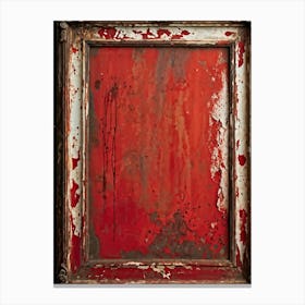 Vintage Frame Exhibiting Signs Of Aging A Spectrum Of Worn And Grimy Textures Co Existing On Its Su Canvas Print