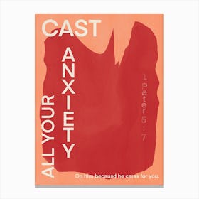 Cast All Your Anxiety Canvas Print