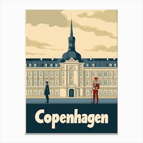 Aihrgdesign A Classic 1960s Travel Poster For Copenhagen Canvas Print