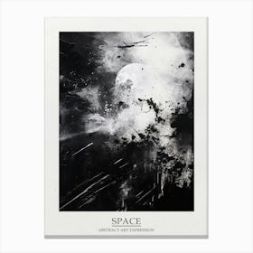 Space Abstract Black And White 5 Poster Canvas Print