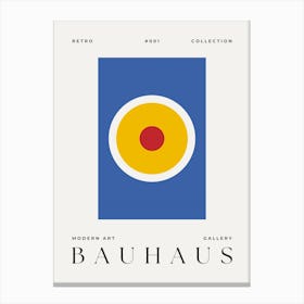 Bauhaus Mid Century Modern Wall Art Canvas Print