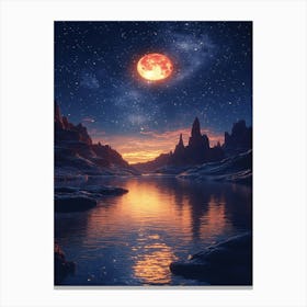 Moon Over Water 6 Canvas Print