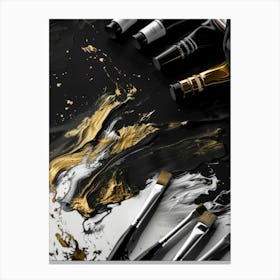 Black And Gold Painting 15 Canvas Print