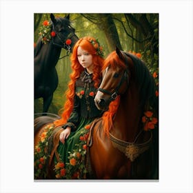 Fairy On A Horse Canvas Print