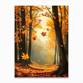 Fall Autumn Fores 1 Canvas Print