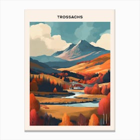 Trossachs Midcentury Travel Poster Canvas Print