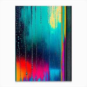 Rain On Window Water Waterscape Bright Abstract 2 Canvas Print