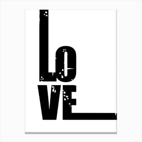 Love Typography 2 Canvas Print