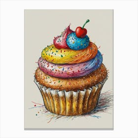 Colorful Cupcake Canvas Print