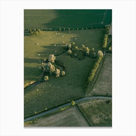Aerial View Of A Field | Landscape and travel photography Canvas Print