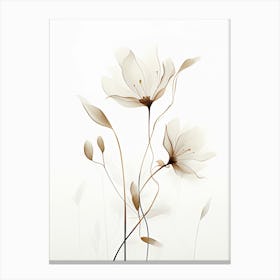Floral Patterns: Modern Line Art Poster Canvas Print