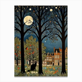 William Morris Cat In The Moonlight 19 Leinwandbilder