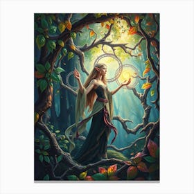 Flux Schnell In The Heart Of A Lush Mystical Forest An Etherea 0 (1) Canvas Print