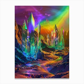 Crystals and minerals rainbow desert Canvas Print