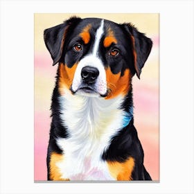 Entlebucher Mountain Dog Watercolour dog Canvas Print