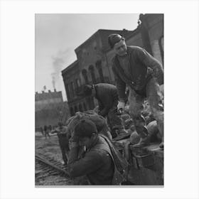 Untitled Photo, Possibly Related To Working On The Levee At Bird S Point, Missouri During The Height Of The Flood 1 Canvas Print