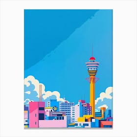 Osaka Japan 2 Colourful Illustration Canvas Print