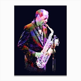 Ornette Coleman Jazz Saxophonist Colorful Splash Canvas Print