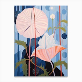 Moonflower 2 Hilma Af Klint Inspired Pastel Flower Painting Canvas Print