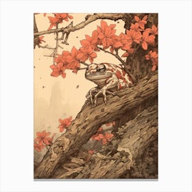 Camouflaged Frog 1 Canvas Print