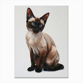 Burmese Cat Painting 4 Canvas Print
