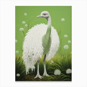 Ohara Koson Inspired Bird Painting Ostrich 2 Canvas Print