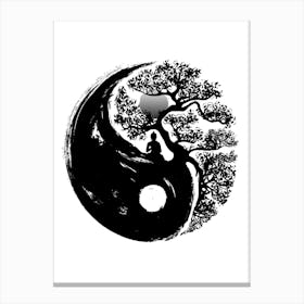 Zen Ying Yang Bonsai Canvas Print