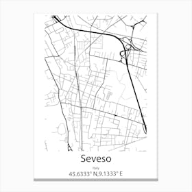 Seveso,Italy Minimalist Map Canvas Print