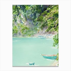 El Nido Philippines Watercolour Tropical Destination Canvas Print