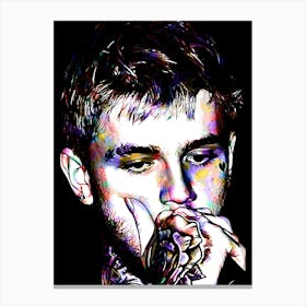 Lil Peep American Rapper in Colorful 2 Canvas Print