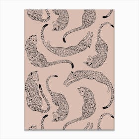 Pink Leopard Love Canvas Print