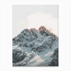 Winter Mountain Peak Canvas Print
