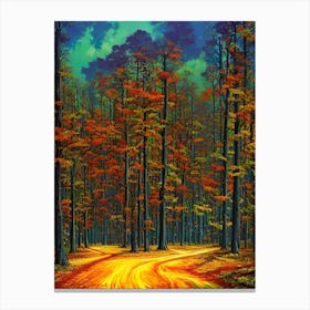 Autumn Forest Road 1 Canvas Print